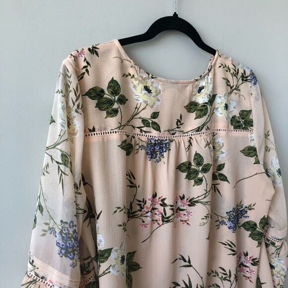 FEVER Floral-Print Illusion-Sleeve Blouse - Picture 10 of 10